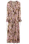 Msgm Abstract-print Ruffle-detailing Dress