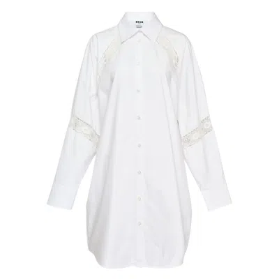 Msgm Abito Dress In White