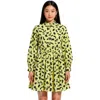 Msgm Abito Print Collared Dress In Multi