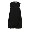 Msgm Abito Short A-line Dress In Black