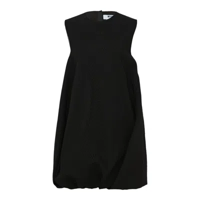 Msgm Abito Short A-line Dress In Black