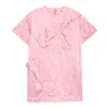 Msgm Abito T-shirt A-line Diagonal In Pink