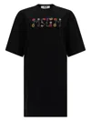 Msgm Abito T-shirt Con Logo In Black