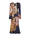 Msgm X Jan De Vliegher Woman Maxi Dress Midnight Blue Size 6 Viscose