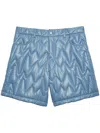 Msgm Gesteppte Shorts In Blau