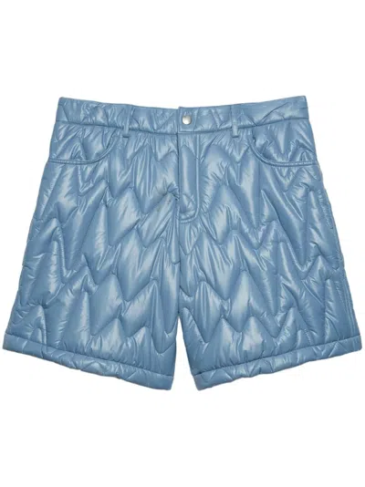 Msgm Gesteppte Shorts In Blau