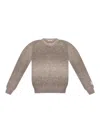 Msgm Intarsia-logo Sweater In Brown