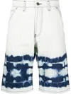 Msgm Blue Polyester Blend Shorts In Blue