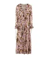 Msgm Abstract-print Ruffle-detailing Dress In Multicolor