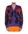 Msgm Cardigan In Misto Lana In Multicolor