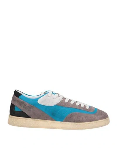 Msgm Acbc X  Fantastic Green Man Sneakers Turquoise Size 9 Leather In Blue