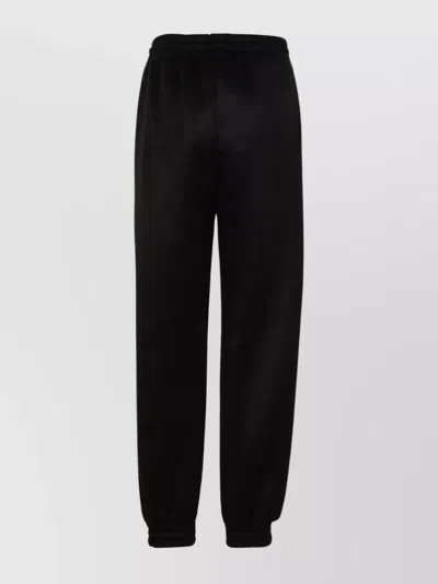 Msgm Elasticated Waist Drawstring Jogger In Black