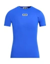 Msgm Active Man T-shirt Blue Size M Polyamide, Elastane In Blue