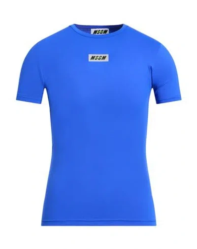 Msgm Active Man T-shirt Blue Size M Polyamide, Elastane