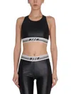 Msgm Activewear Round Neck Top For Women In Black