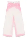 Msgm Airbrushed Jeans In Pink