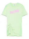 Msgm Airbrushed Mini Dress In Green