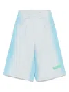 Msgm Airbrushed Shorts In Blue