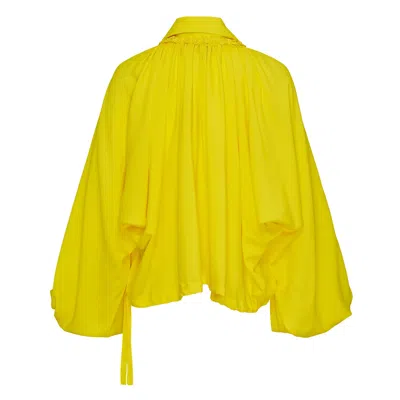 Msgm Airy Blouse In Yellow
