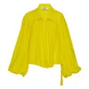 Msgm Airy Blouse In Yellow