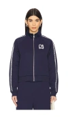 Msgm Navy Logo Track Jacket In Navy