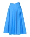 Msgm A-line Midi Skirt In Blue