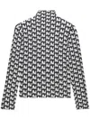 Msgm Logo-print High-neck T-shirt In Black