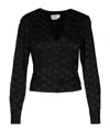 Msgm Black Viscose Blend Blouse In Black