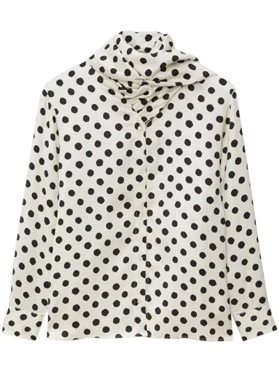 MSGM ALL-OVER POLKA DOT PRINT SHIRT