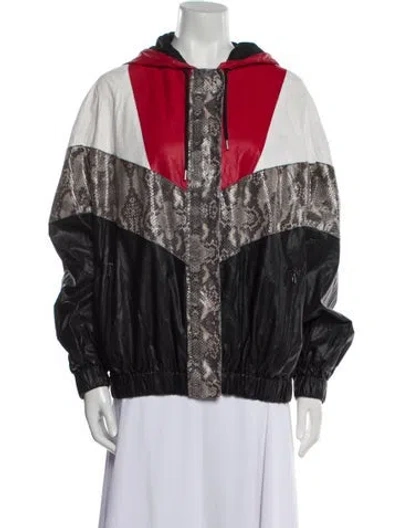 Pre-owned Msgm Animal Print Jacket In Black