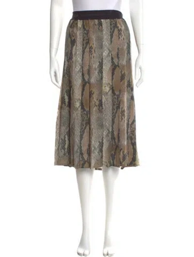 Pre-owned Msgm Animal Print Knee-length Skirt In Multi