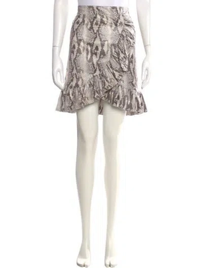 Pre-owned Msgm Animal Print Knee-length Skirt In Multi