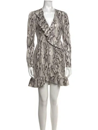 Pre-owned Msgm Animal Print Mini Dress In Multi