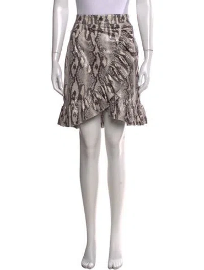 Pre-owned Msgm Animal Print Mini Skirt W/ Tags