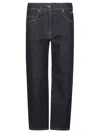 Msgm Blue Logo-plaque Straight-leg Jeans In Blue