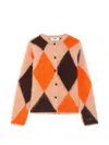 Msgm Argyle-pattern Button-up Cardigan In Multi