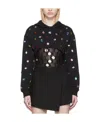 Msgm Black Polyester Skort In Black