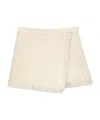 Msgm Wrap Design Shorts With Button Accent And Fringe In Neutral