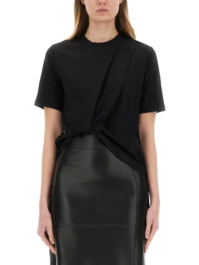 MSGM ASYMMETRICAL T-SHIRT