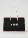 Msgm Girls Black Canvas Tote Bag (48cm) In Black