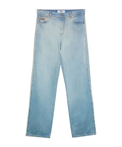 Msgm Baggy Jeans In Blue