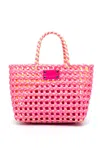 Msgm Basket Medium Tote Bag In Rosa
