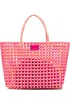 Msgm Large Bag In Two-tone Polyethylene Blend In Rosa