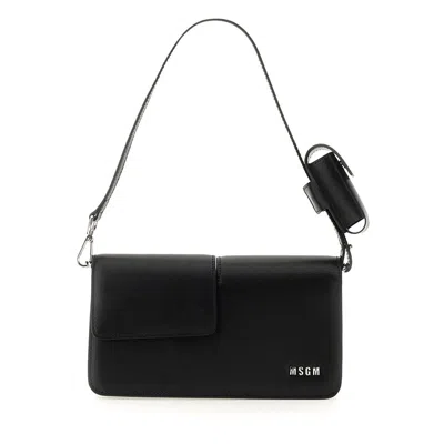 MSGM MSGM BAGUETTE BAG WITH DOUBLE FLAP AND LOGO