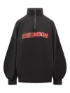 Msgm Balloon-sleeve Sweatshirt In Animal Print