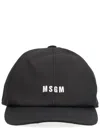 Msgm Baseball Cap In Black