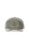 Msgm Baseball Cap With Stylish Curved Brim In Light Grey