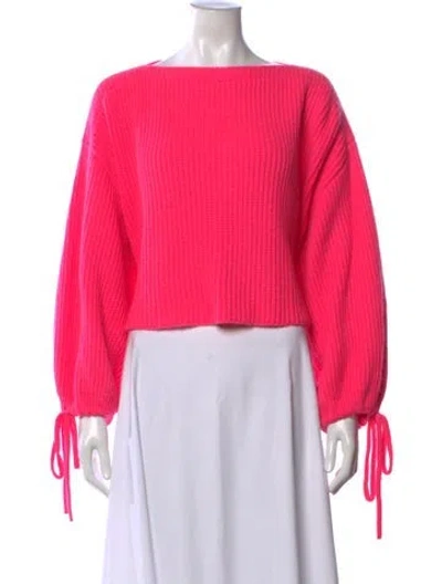 Pre-owned Msgm Bateau Neckline Sweater In Pink