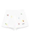 Msgm Bead-embellished Shorts In White