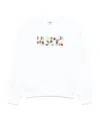 Msgm Beaded-logo Sweatshirt In White